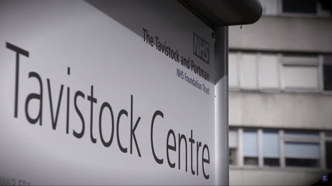 Close-up of external signage at The Tavistock Centre