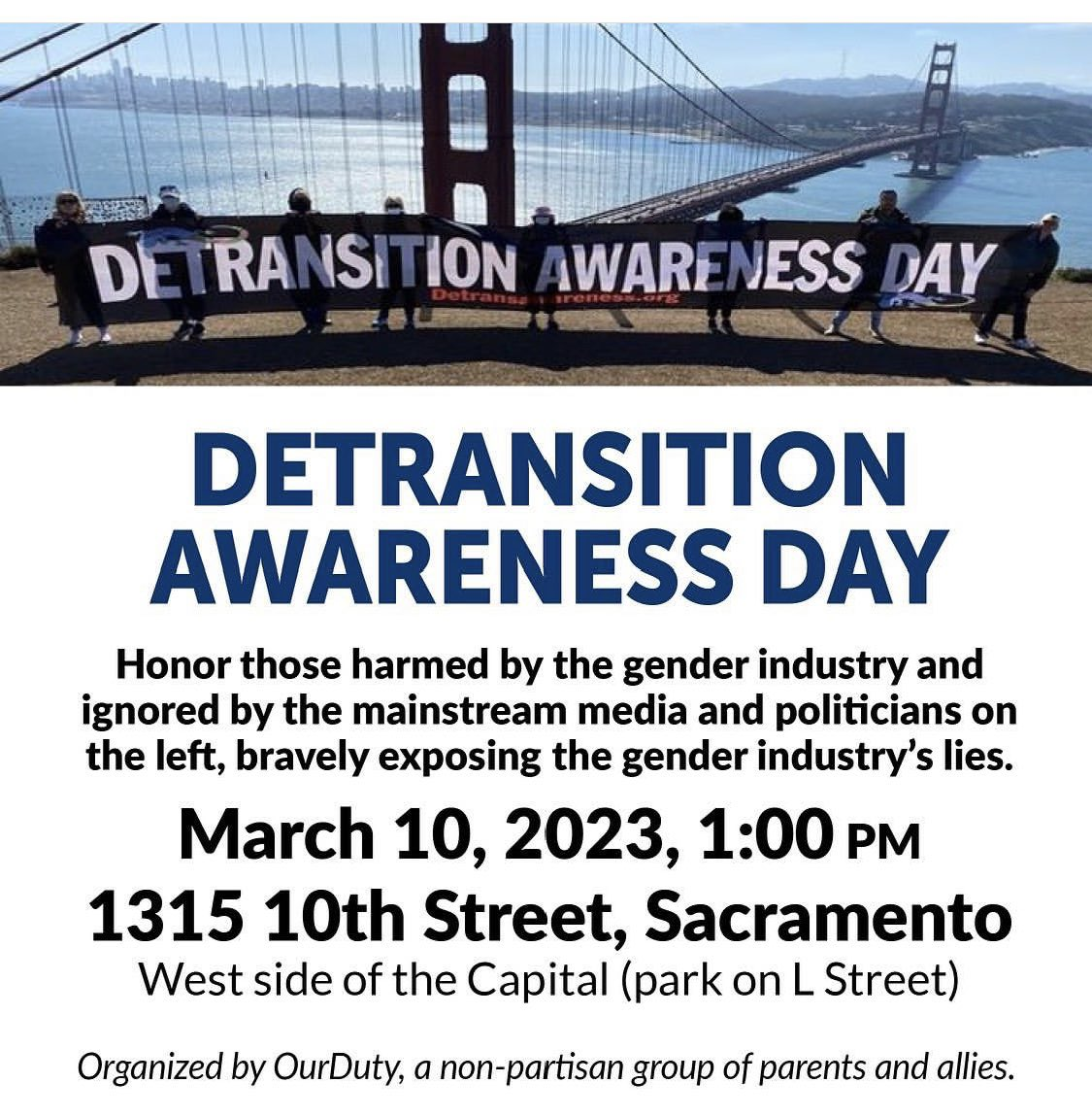 Detransition Awareness Day Our Duty